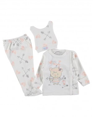 Bebek Pijaması - 3 Parça Türk Bebek Giysi Seti, %100 Pamuk Yeni Doğan Kıyafet Seti Bebek Pijaması - 3 Parça Türk Bebek Giysi Seti, %100 Pamuk Yeni Doğan Kıyafet Seti