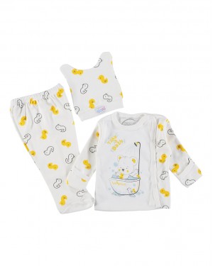 Bebek Pijama Seti - 3 Parça Türk Bebek Kıyafeti Seti, %100 Pamuk Yeni Doğan Kıyafet Seti Bebek Pijama Seti - 3 Parça Türk Bebek Kıyafeti Seti, %100 Pamuk Yeni Doğan Kıyafet Seti