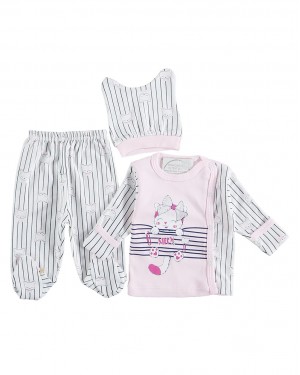 3 Parça Bebek Pijama | %100 Pamuk Türk Yenidoğan Kıyafet Takımı 3 Parça Bebek Pijama | %100 Pamuk Türk Yenidoğan Kıyafet Takımı