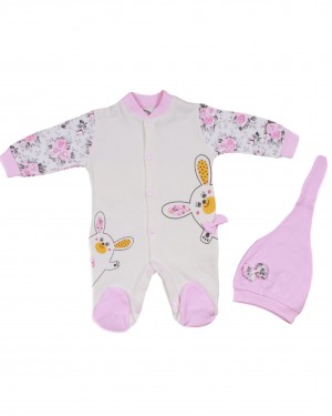 Uyku ve Oyun Tulumları, Çıtçıtlı Bebek Tulumları, Kız Bebek Tulumları - Rahat ve Şık Jumpsuit, 2 Parça