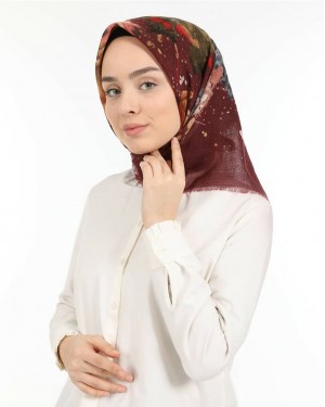 حجاب تركي, إيشارب تركي نسائي, غطاء رأس شرعي, نقش ورق العنب حجاب تركي, إيشارب تركي نسائي, غطاء رأس شرعي, نقش ورق العنب