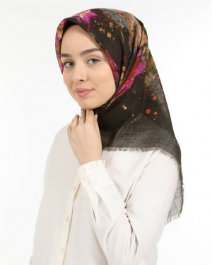 Türk Başörtüsü - Kaymaz Linen Keten Başörtüsü, Sycamore Yaprağı Deseni Türk Başörtüsü - Kaymaz Linen Keten Başörtüsü, Sycamore Yaprağı Deseni