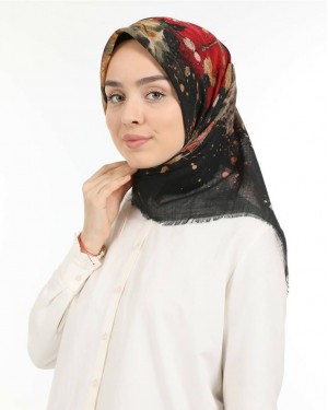 حجاب تركي للنساء – حجاب من الكتان الناعم بتصميم مضاد للانزلاق وتغطية كاملة – نقش ورقة العنب حجاب تركي للنساء – حجاب من الكتان الناعم بتصميم مضاد للانزلاق وتغطية كاملة – نقش ورقة العنب