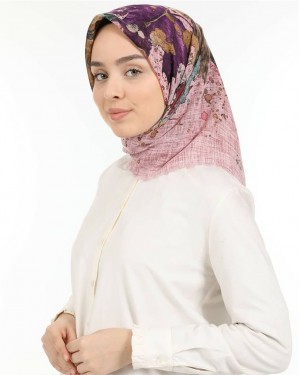 Turkish Hijab for Women, Non-Slip Full Coverage Head Scarf, Made of Linen Flax, Sycamore Leaf Design Turkish Hijab for Women, Non-Slip Full Coverage Head Scarf, Made of Linen Flax, Sycamore Leaf Design