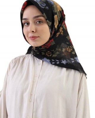 Turkish Hijab for Women – Non-Slip Full Coverage with Traditional Floral Patterns