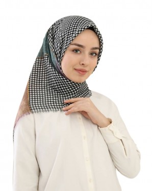 Turkish Hijab, Non-Slip Hijabs, Head Scarf for Women, Houndstooth Patterns