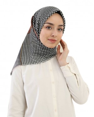 Turkish Hijab, Non-Slip Hijabs, Head Scarf for Women, Houndstooth Patterns