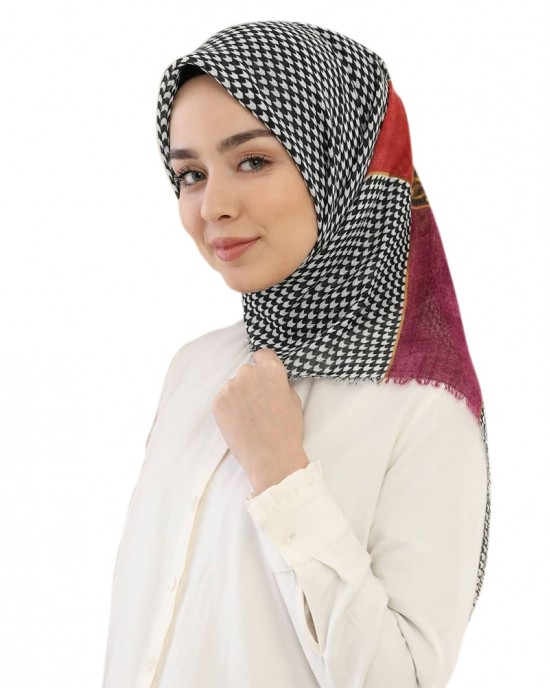 Turkish Hijab, Non-Slip Hijabs, Head Scarf for Women, Houndstooth Patterns