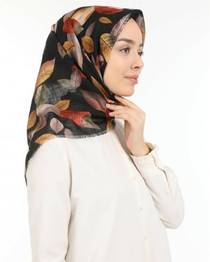 Head Scarf for Women, Turkish Hijab, Non-Slip Hijabs, Autumn Leaf Pattern – Full Coverage Scarf Head Scarf for Women, Turkish Hijab, Non-Slip Hijabs, Autumn Leaf Pattern – Full Coverage Scarf