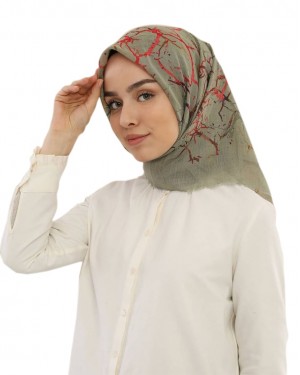Non-Slip Hijabs, Head Scarf for Women, Turkish Hijab, Dendrites Pattern