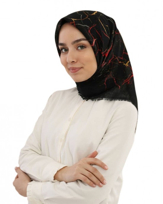 Non-Slip Hijabs, Head Scarf for Women, Turkish Hijab, Dendrites Pattern