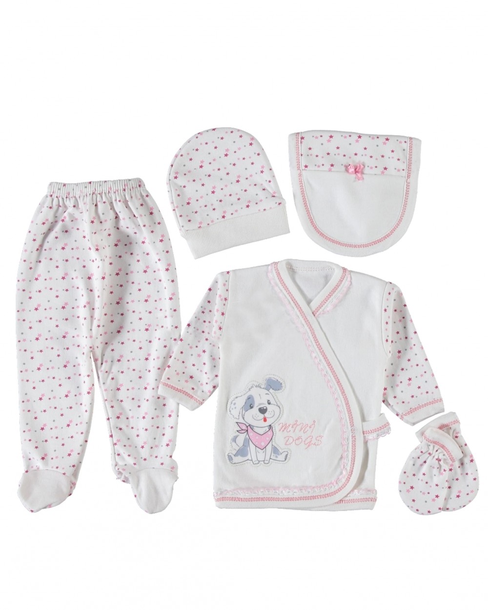 Newborn Baby Turkish Dress Set Pink main image 1
