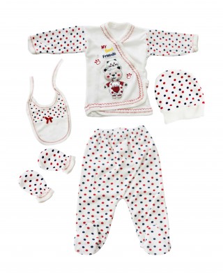 Turkish Baby Clothes Set - 5-Piece Newborn Outfit in 100% Cotton