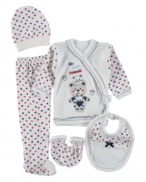 Türk Bebek Kıyafet Seti | 5 Parçalı Yenidoğan Kıyafeti | %100 Pamuk Bebek Takımı Türk Bebek Kıyafet Seti | 5 Parçalı Yenidoğan Kıyafeti | %100 Pamuk Bebek Takımı