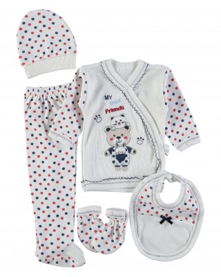 Turkish Baby Clothes Set | 5-Piece Newborn Clothing | 100% Cotton Baby Outfit