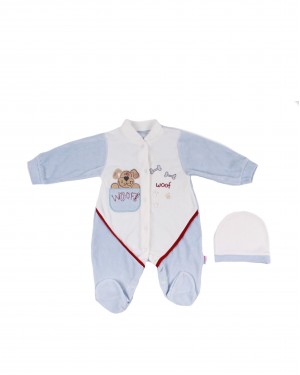 Bebek Tulum Modelleri, Uyku ve Oyun Tulum, Çıtçıtlı Erkek Bebek Tulum, Örme Pamuk Bebek Kıyafeti, 2 Parça