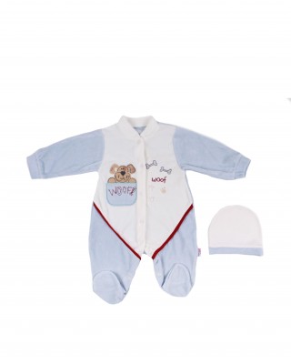 Sleep and Play Suit, Snap Closure Baby Boy Overalls, Turkish Cotton Baby Bodysuit