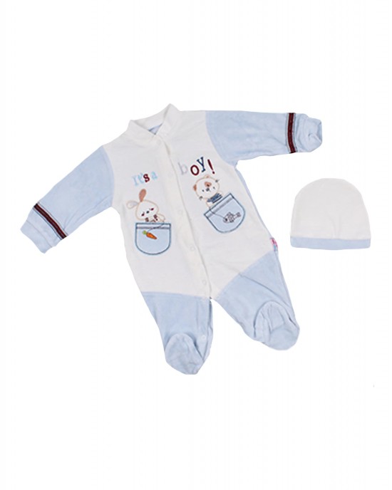 Sleep and Play Suit, Snap Closure Baby Overalls, Baby Boy Overalls