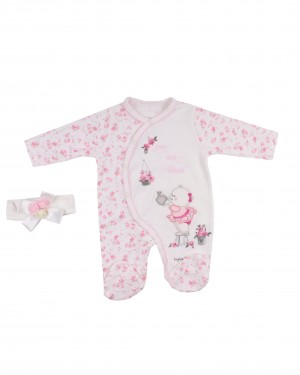 Sleep and Play Suit, Snap Closure Baby Overalls, Baby Girl's Overalls