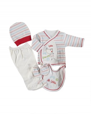 Turkish Baby Clothes Set – 5 Piece Cotton Set for Newborns, 100% Turkish Cotton, Modern Baby Outfits