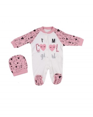 Snap Closure Baby Overalls, Sleep and Play Suit, Baby Girl Overalls