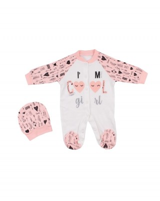 Snap Closure Baby Overalls, Sleep and Play Suit, Baby Girl Overalls