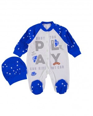 Sleep and Play Suit, Snap Closure Baby Overalls, Baby Boy Overalls