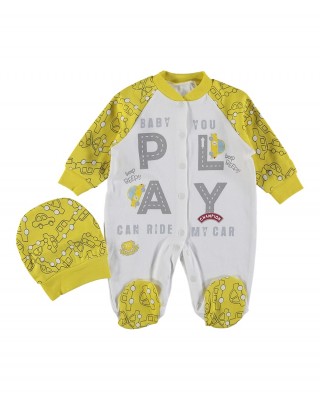 أفرول نوم ولعب للأطفال | أفرول قطني مع أزرار مغلقة للأطفال | أفرول تركي مريح وعملي, قطعتين