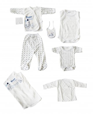 Mevlüt Takımı, Bebek Yeni Doğan Seti, Hastane Çıkış Seti, Türk Bebek Kıyafet Seti, Yenidoğan Giyim Koleksiyonu 10 Parça