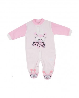 Uyku ve Oynama Takımı - Kızlar İçin Snap Kapatma Bebek Tulumları, Modern Türk Bebek Tulumu, 1 Parça