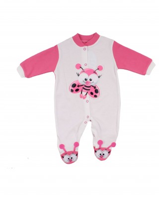 Sleep and Play Suit, Snap Closure Baby Girl Overalls – Style Turk