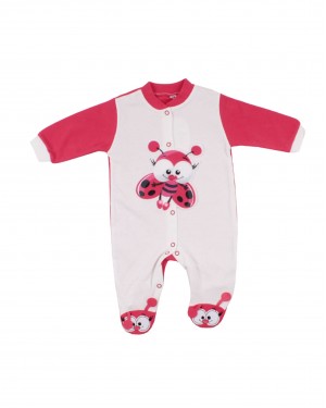 Uyku ve Oyun Tulumu - Çıtçıtlı Kız Bebek Tulum, Yumuşak Örgü Pamuk ,Bebek Tulum Modelleri, Kız Bebek Tulum