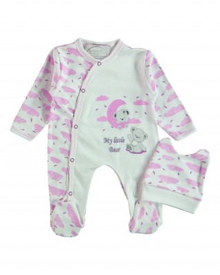 Sleep and Play Suit, Snap Closure Baby Overalls, Baby Girl's Overalls