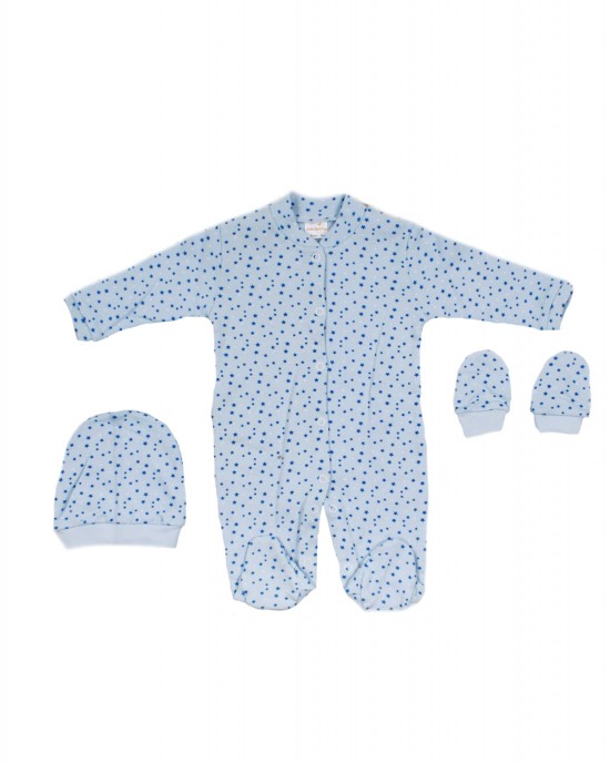 Sleep and Play Suit, Snap Closure Baby Overalls Set, Baby Boy Overalls, 4 Pieces