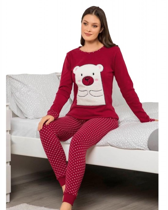 Cozy Nights Await, Women's Long Sleeve Autumn Interlock Pajama Set