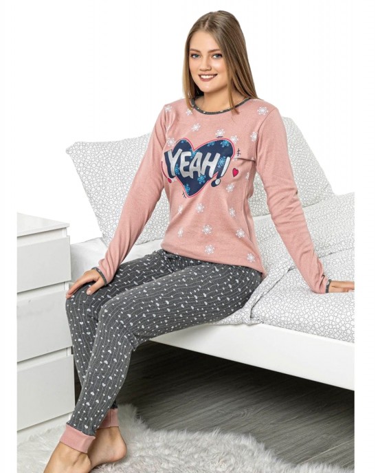 Women's Autumn Interlock Pajamas: Elevate Your Comfort with Turkish Style