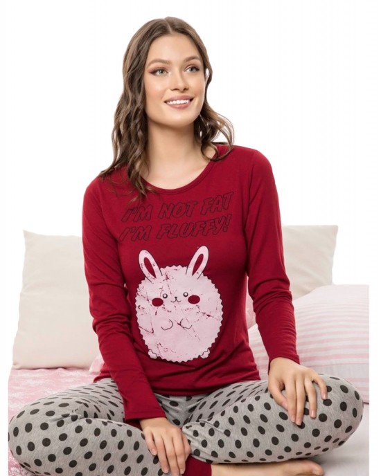 Kadın İki Parça Sonbahar Interlok Pijama Takımı - Pikachu Rüyaları