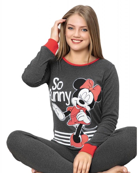 Women's Two-Piece Autumn Interlock Pajamas - Mimi Mouse Magic