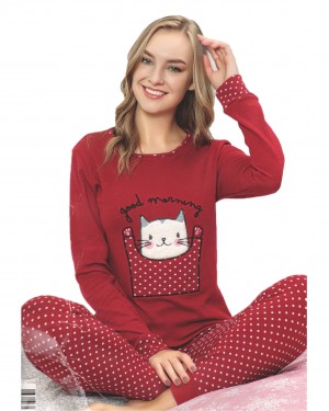 Turkish Women Pajamas, Autumn Interlock Pajamas, Good Morning PJS