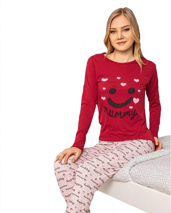 Style Turk Women's Two-Piece Autumn Interlock Pajamas - Cozy Sleepwear for Chilly Nights
