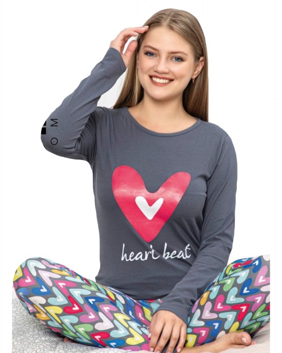 Embrace Comfort and Style with Heart Heat Two-Piece Summer Pajamas from Style Turk