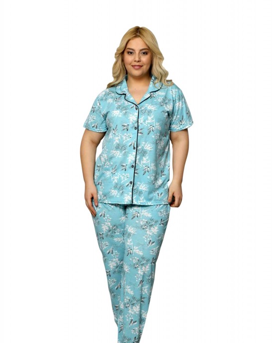 Turkish Women Pajamas, Short Sleeve Pajamas, Casual PJS
