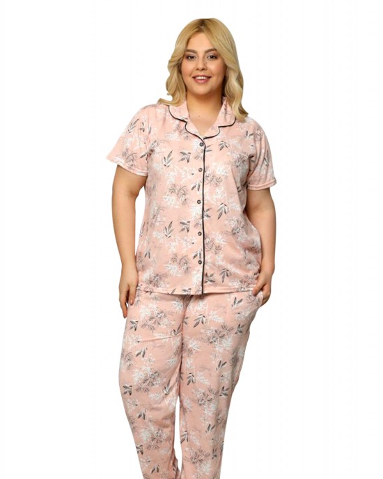 Turkish Women Pajamas, Short Sleeve Pajamas, Casual PJS