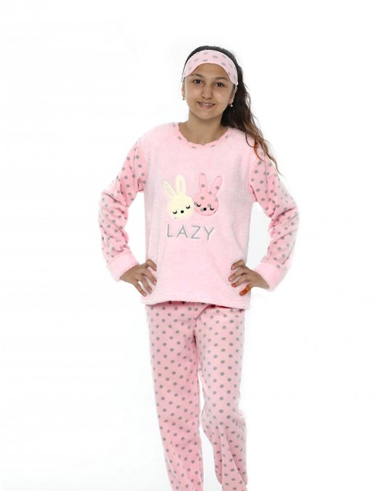 Turkish Girls' Pajamas & Sleepwear, Fluffy Loungewear, Winter Polar PJS for Kids