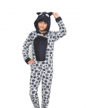 Overalls for Girls – Pajama Model, One-Piece Turkish Girls' Bodysuit with Top Zip Overalls for Girls – Pajama Model, One-Piece Turkish Girls' Bodysuit with Top Zip