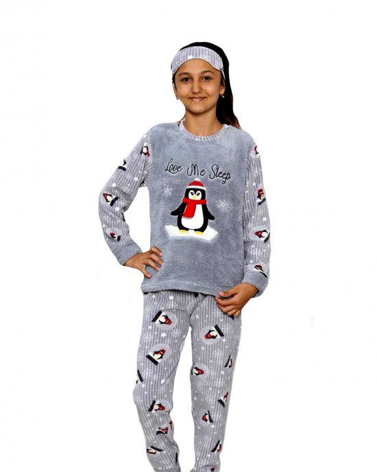 Turkish Girls' Pajamas & Sleepwear, Fluffy Loungewear, Winter Polar PJS for Kids