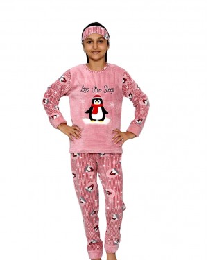 Turkish Girls' Pajamas & Sleepwear, Fluffy Loungewear, Winter Polar PJS for Kids