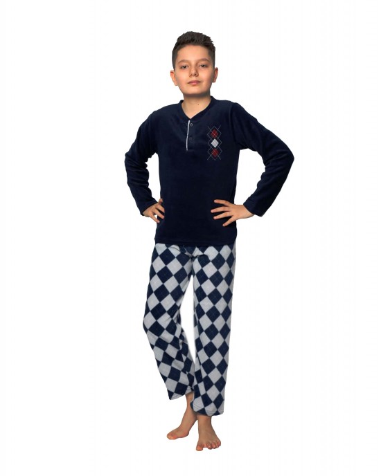 Erkek Çocuk Pijama, Uzun Kollu Polar Pijama Takımı