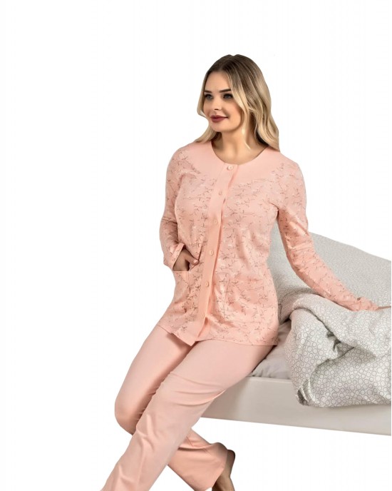 Elevate Your Nights with Viscon Women's Pajamas Set in Elegant Pink