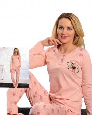 Turkish Women Pajamas, Long Sleeve Pajamas, Casual PJS